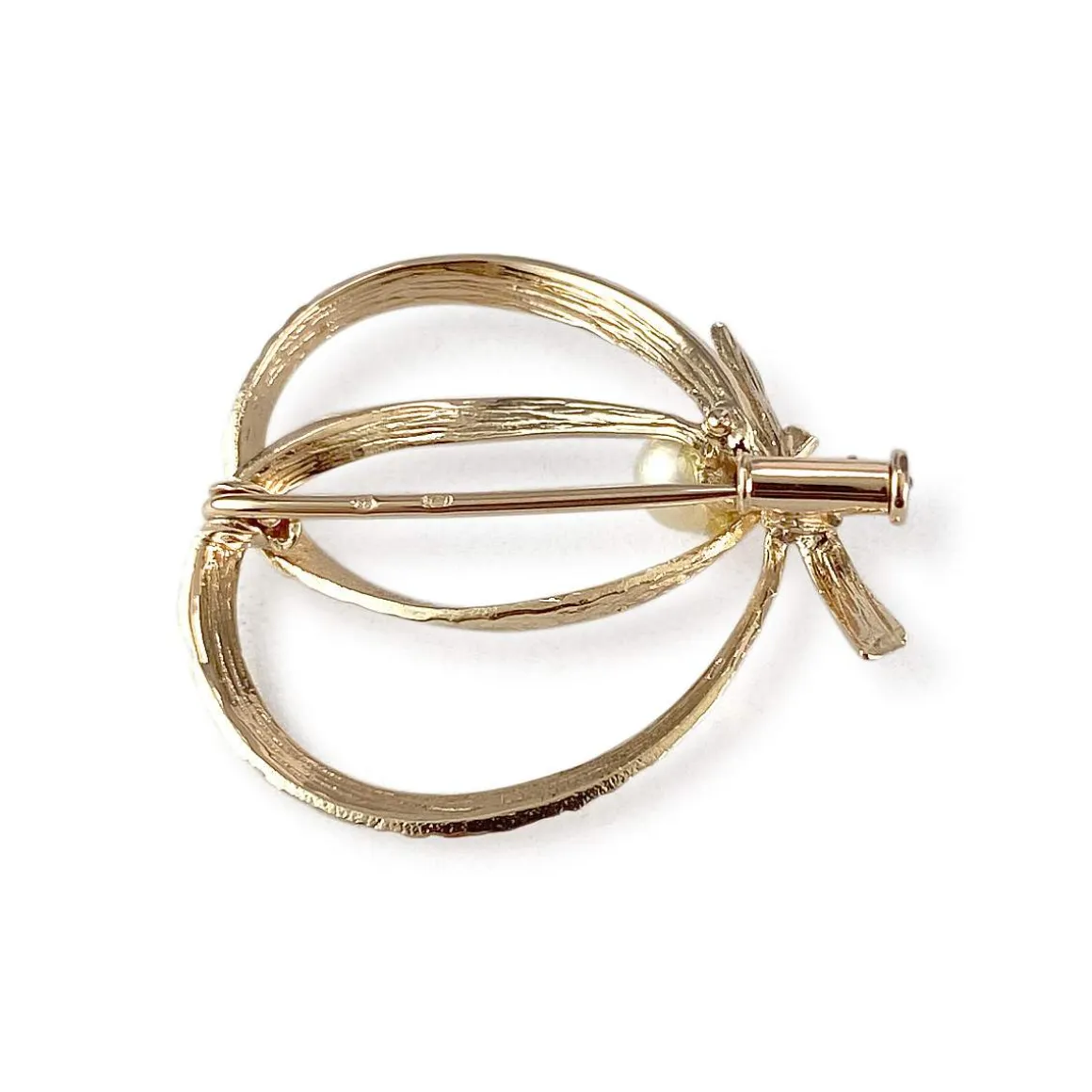 Broche d'occasion or 750 jaune perle de culture