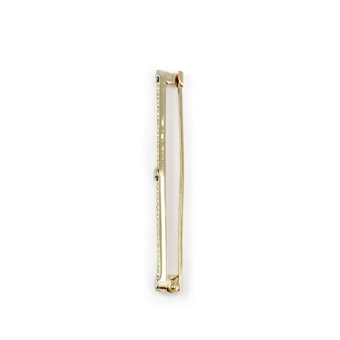 Broche d'occasion or 750 jaune perles