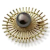 Broche d'occasion or 750 jaune perle de tahiti