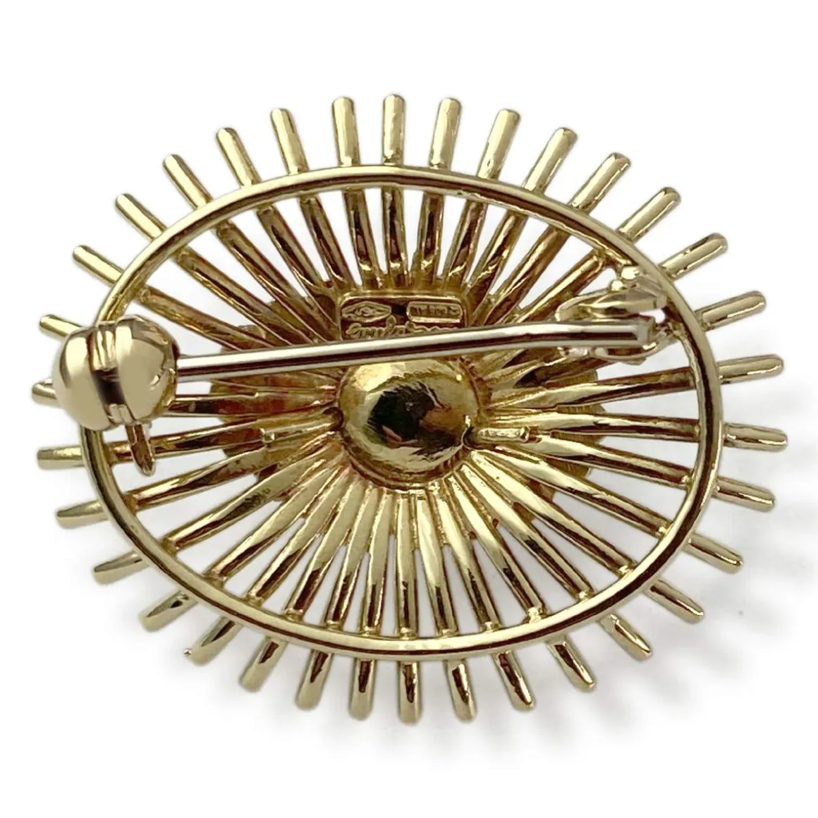 Broche d'occasion or 750 jaune perle de tahiti