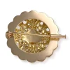 Broche d'occasion or 750 jaune zirconia
