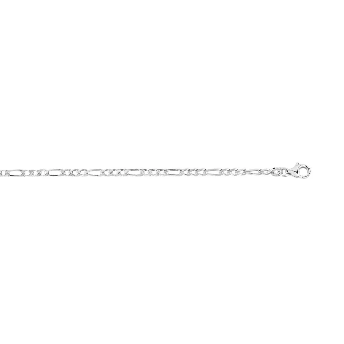 Chaine argent 925 maille cheval alternée triple 50 cm