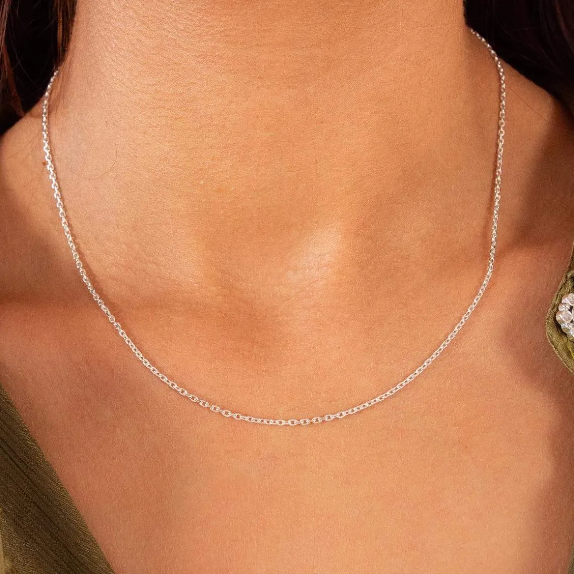 Chaine argent 925 maille forçat 45 cm
