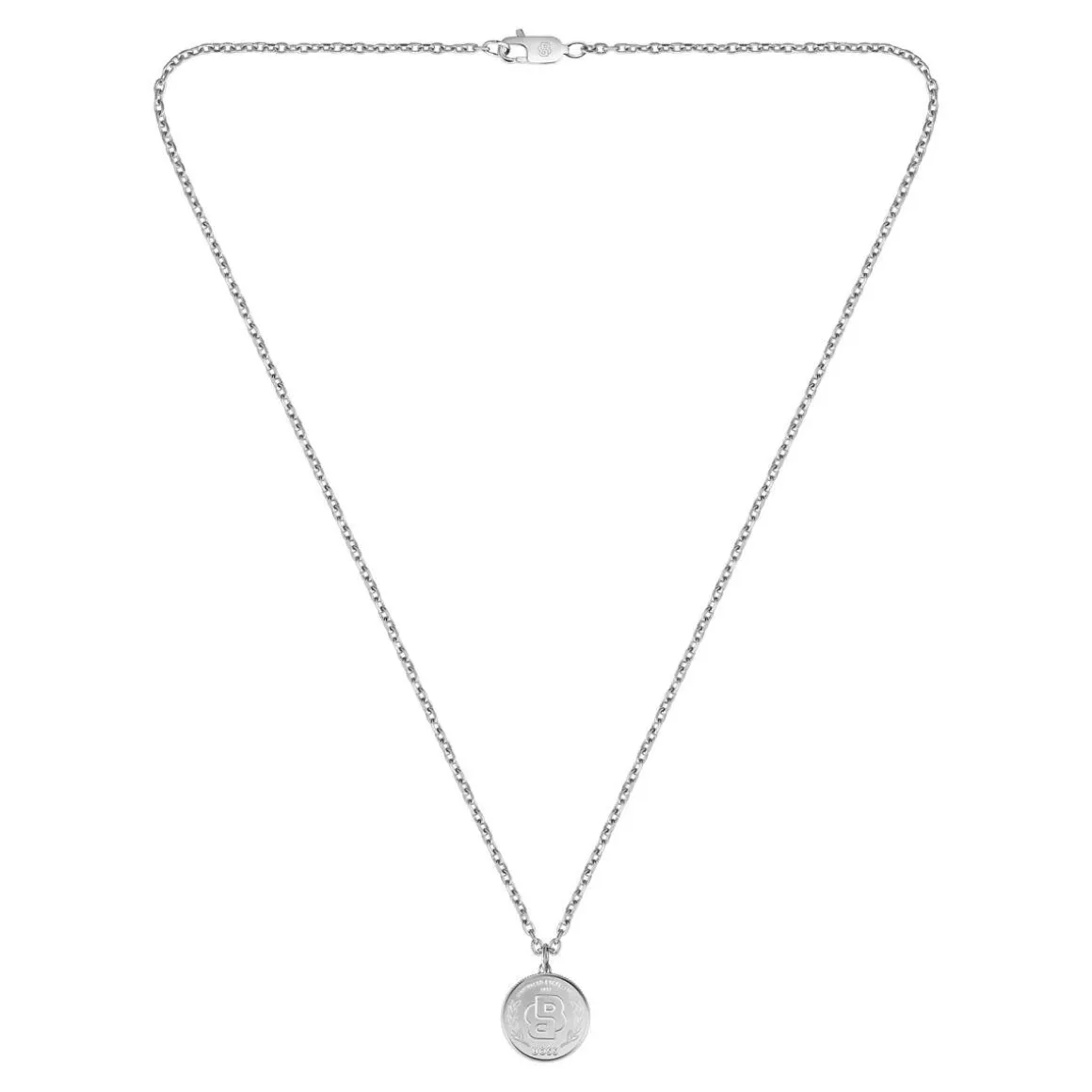 Chaine BOSS double b coin acier