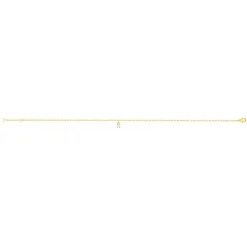 Chaine de cheville plaqué or zirconia 25 cm