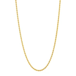Chaine maille corde plaque or 50 cm