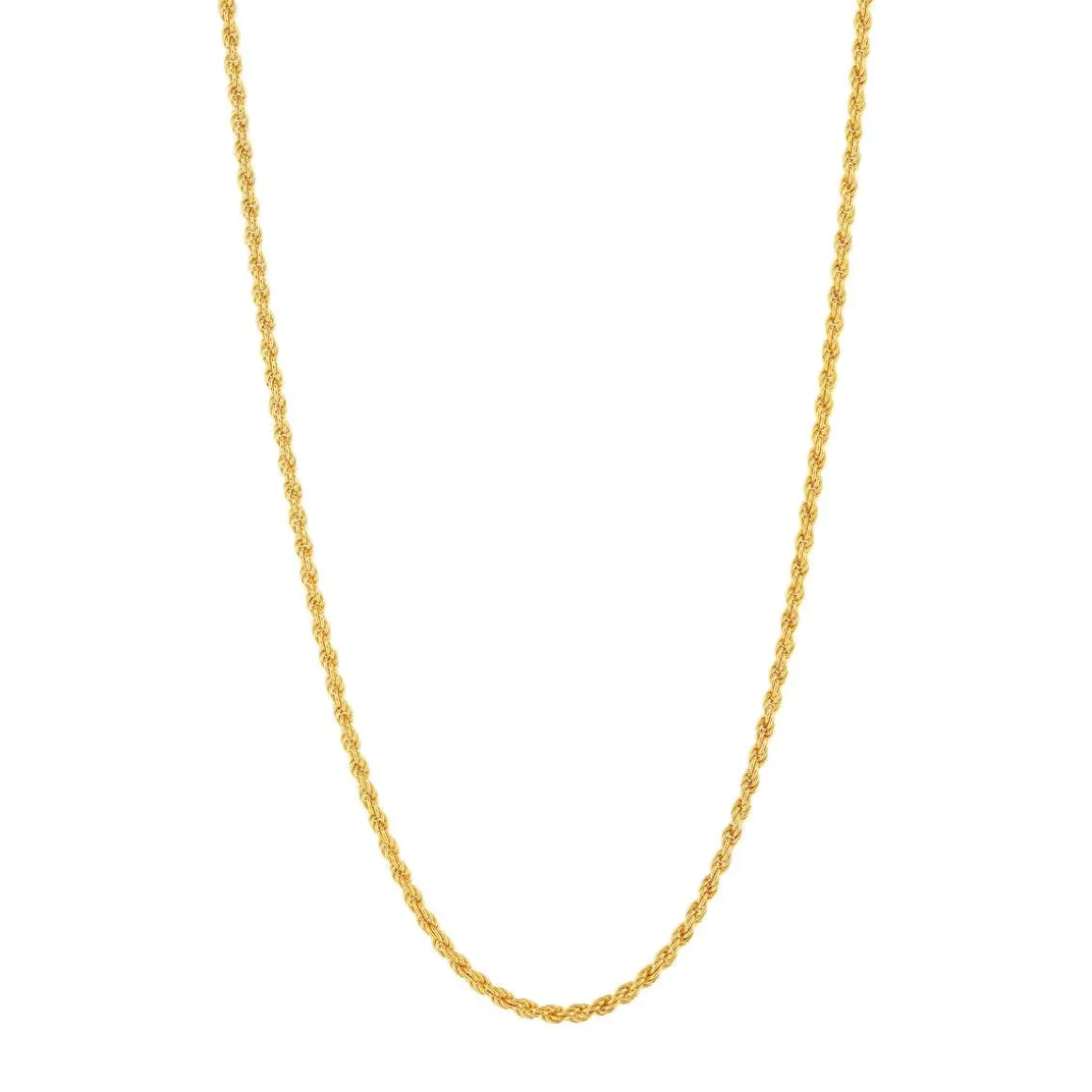 Chaine maille corde plaque or 50 cm