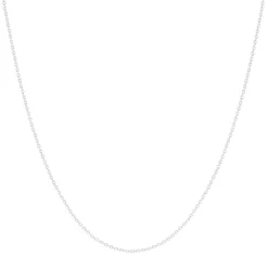 Chaine or blanc 375 45cm maille forçat
