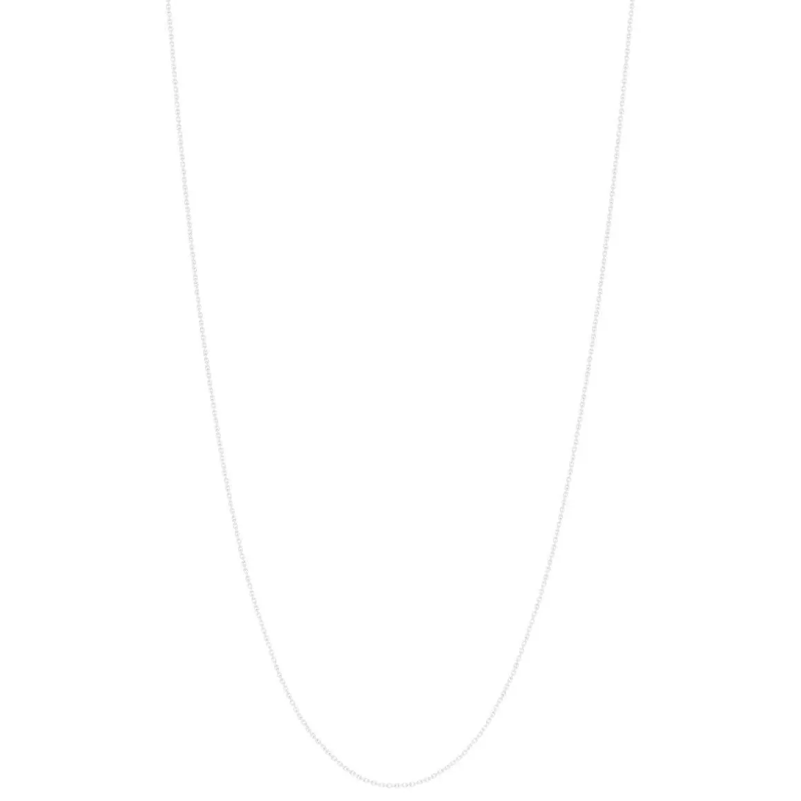 Chaine or blanc 750 50cm maille forçat