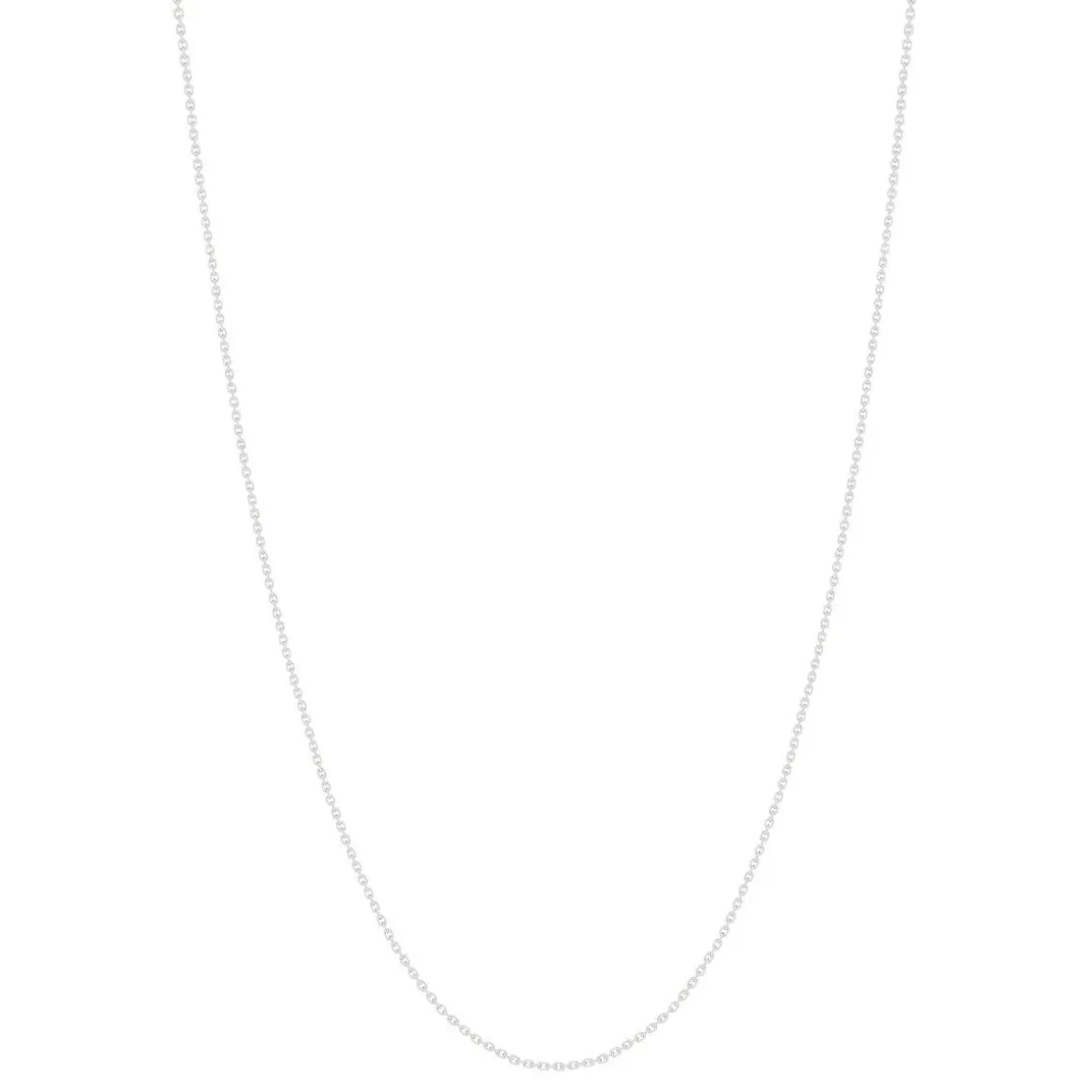 Chaine or blanc 750 45cm maille forçat