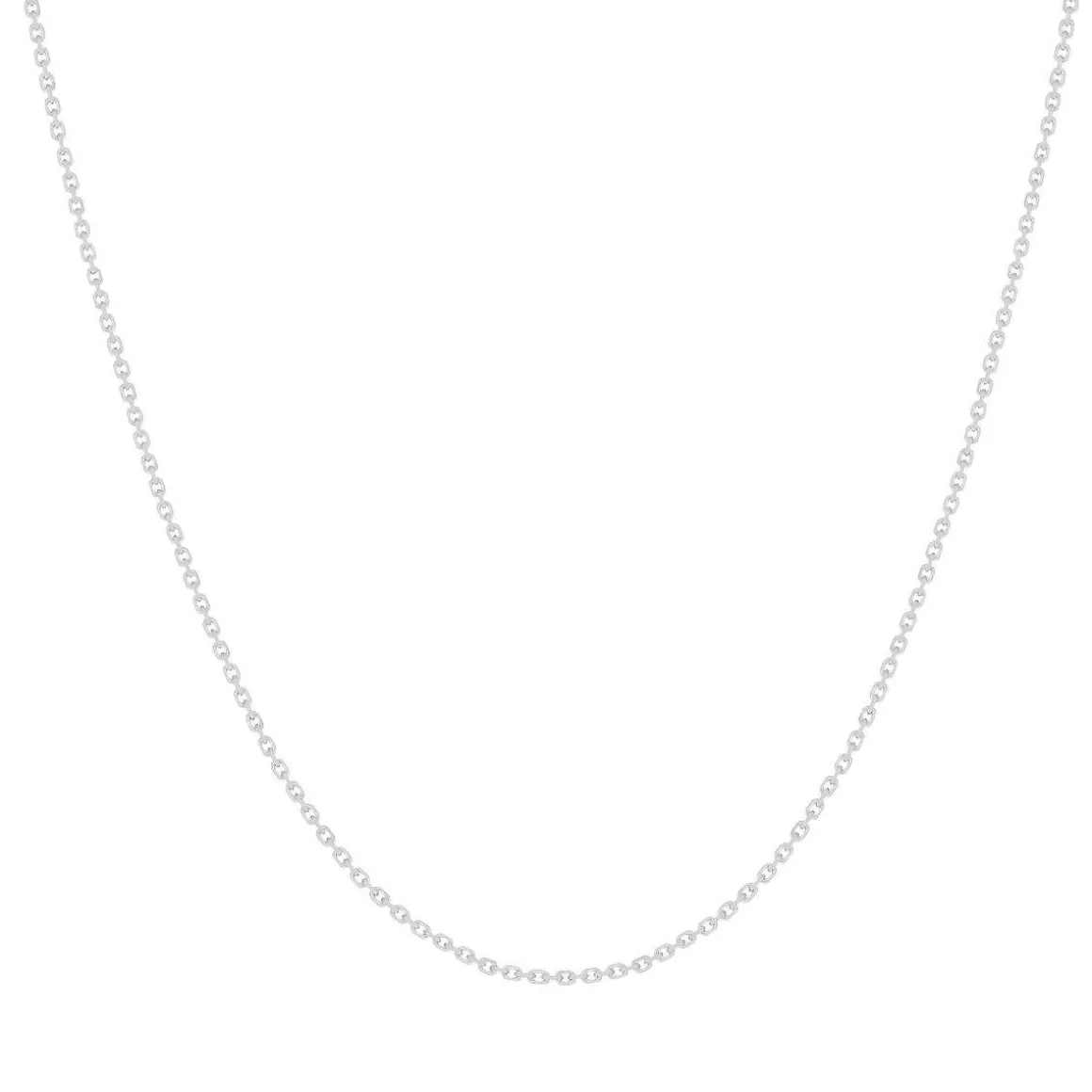 Chaine or blanc 750 45cm maille forçat