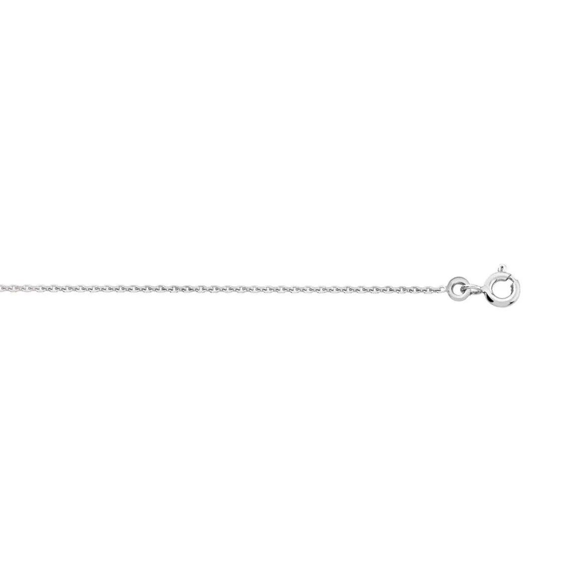 Chaine or blanc 375 maille forçat 50 cm