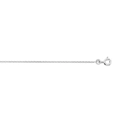 Chaine or 375 blanc maille forçat 45 cm