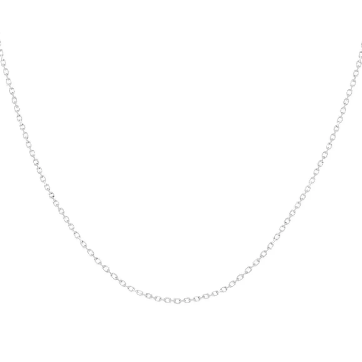 Chaine or blanc 375 maille forçat 45cm