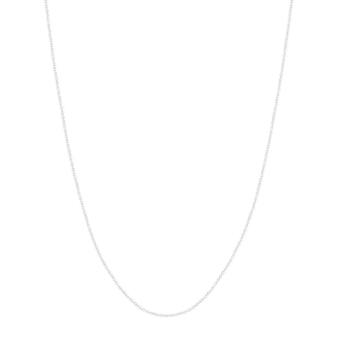 Chaine or blanc 375 maille forçat 45cm