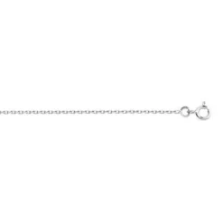 Chaine or 750 blanc massif maille forçat 40 cm