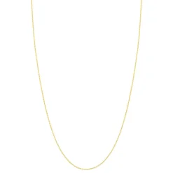 Chaine or 750 jaune, maille forçat, 40 cm