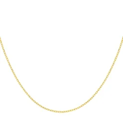 Chaine or 750 jaune, maille forçat, 40 cm