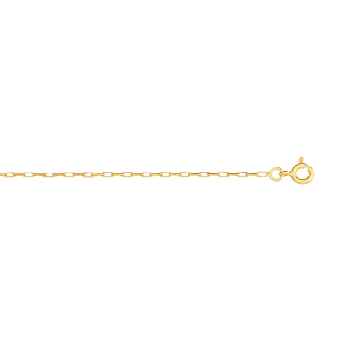 Chaine or 375 jaune maille forçat 50 cm