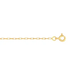 Chaine or 375 jaune maille forçat 50 cm