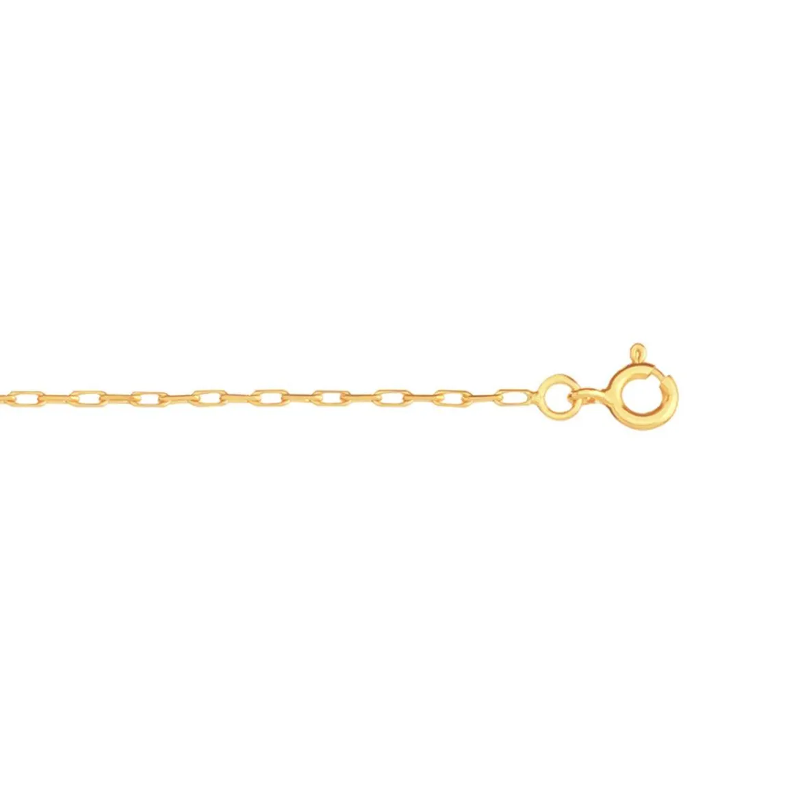 Chaine or 375 jaune maille forçat 50 cm