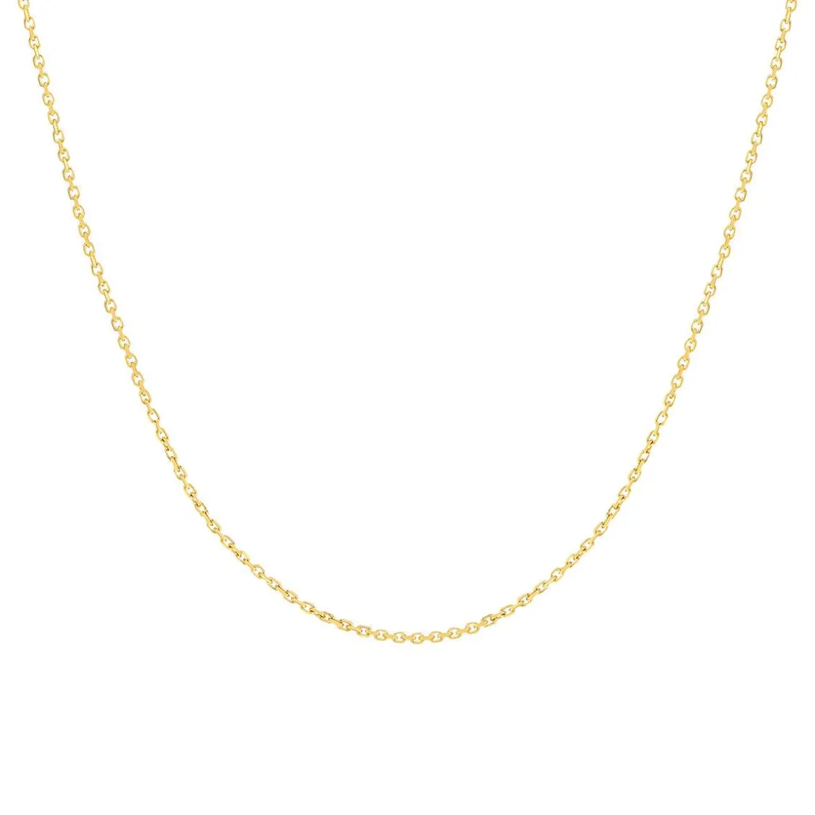 Chaine or jaune 375 maille forçat 50 cm