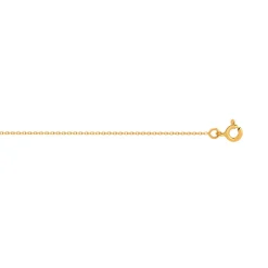 Chaine or 750 jaune maille forçat 45 cm