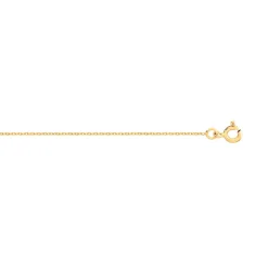 Chaine or 375 jaune maille forçat 45 cm