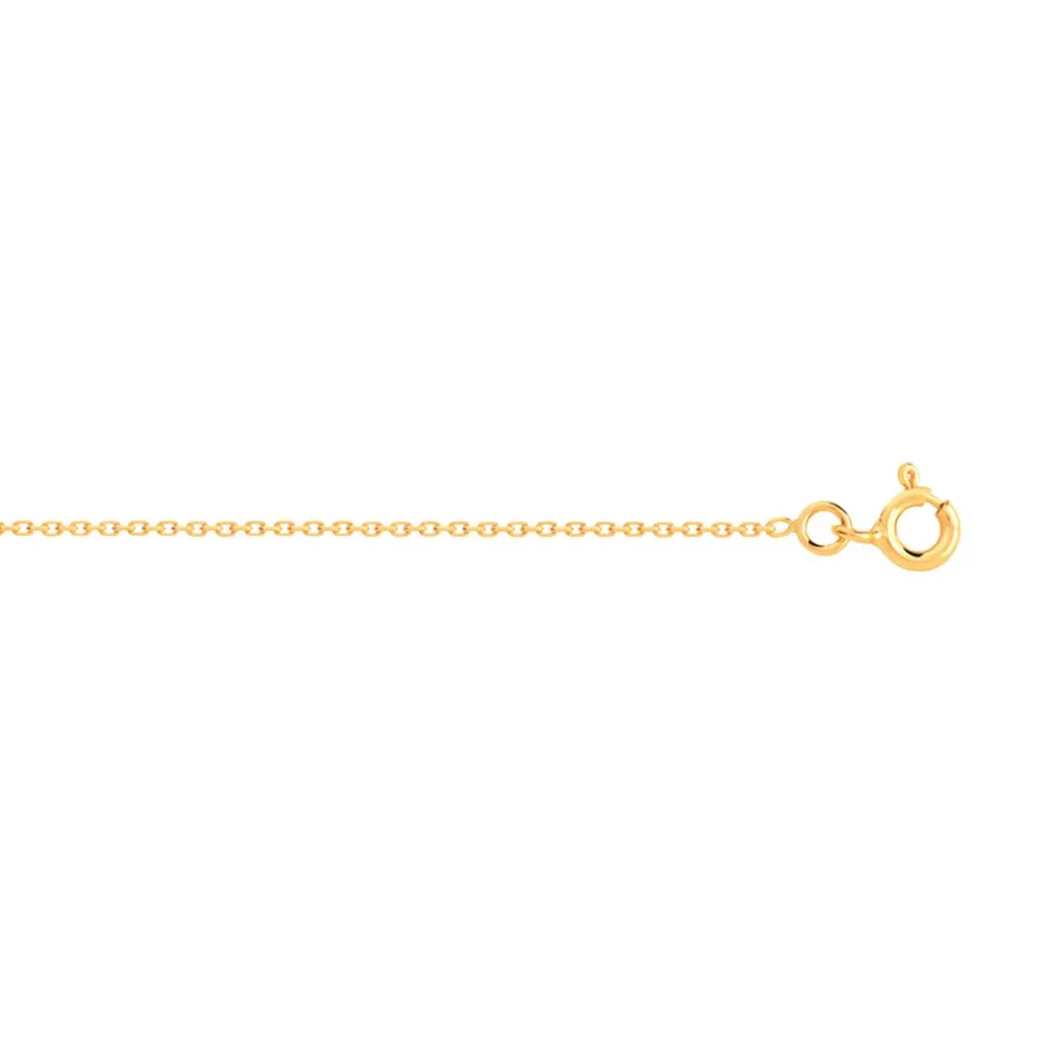 Chaine or 750 jaune maille forçat 40 cm