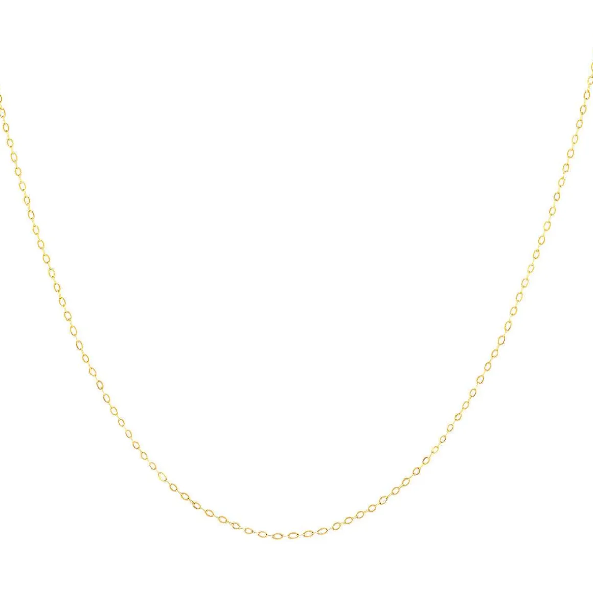 Chaine or jaune 375 maille forçat 45cm