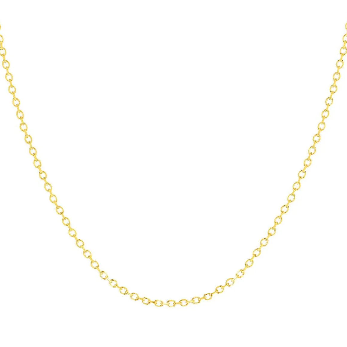 Chaine or jaune 375 maille forçat 50cm
