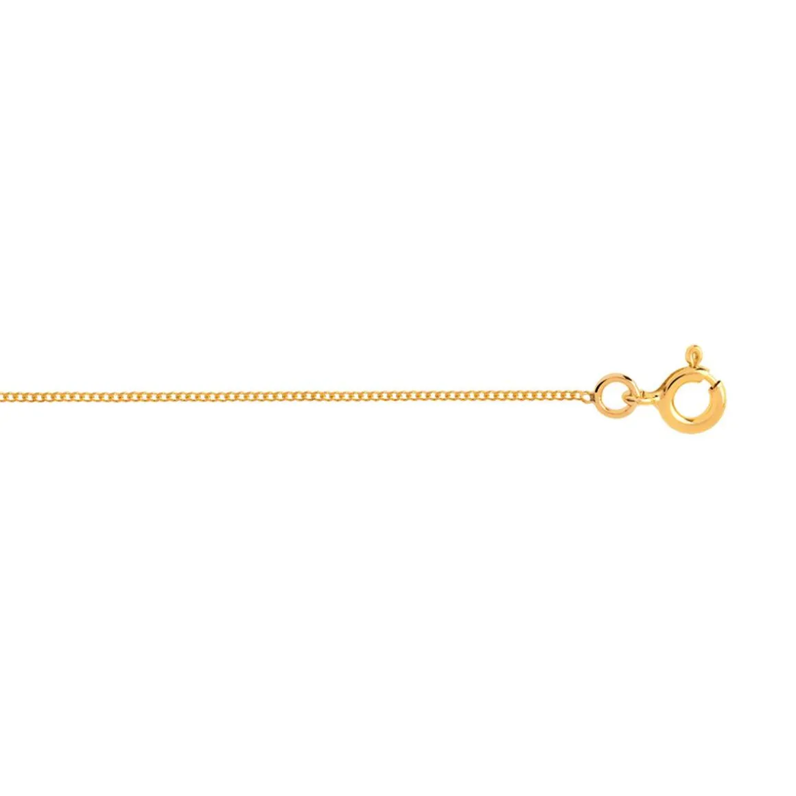 Chaine or 375 jaune maille Gourmette 40cm