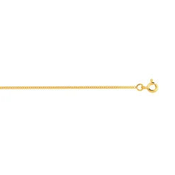 Chaine or 375 jaune maille Gourmette 50 cm