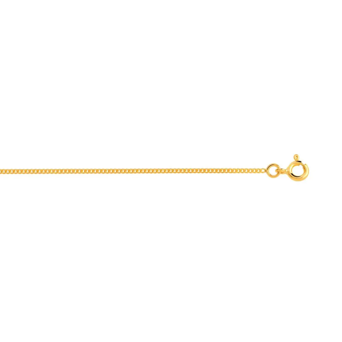 Chaine or 375 jaune maille Gourmette 50 cm