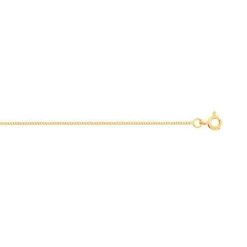Chaine or 375 jaune maille gourmette 45 cm