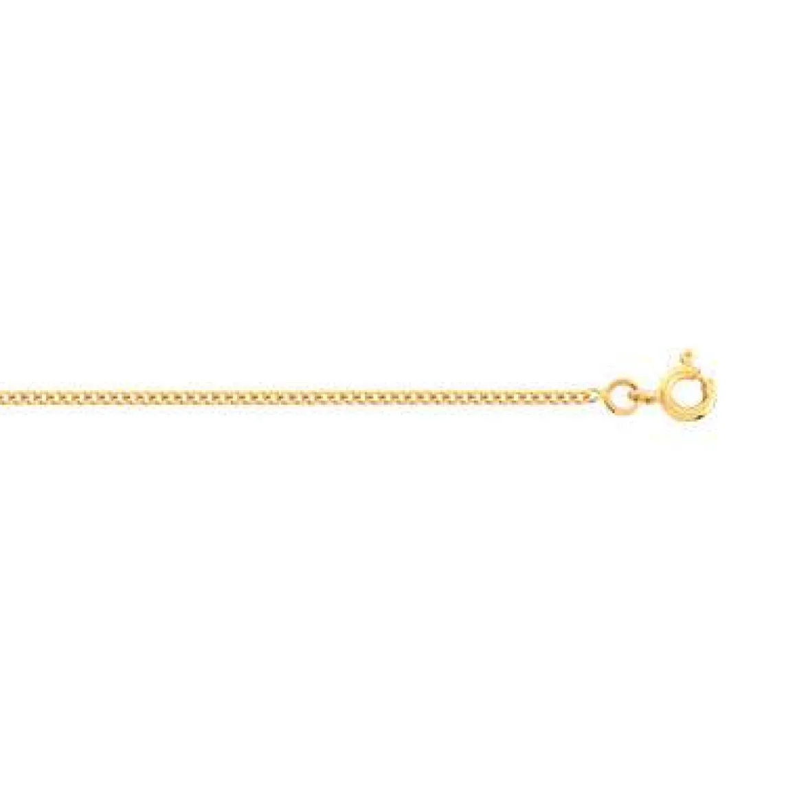 Chaine or 375 jaune maille gourmette 45 cm