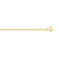 Chaine or 750 jaune maille gourmette 45 cm