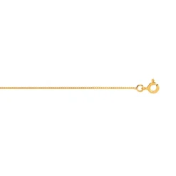 Chaine or 750 jaune maille gourmette 45 cm
