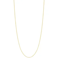 Chaine or jaune 375 maille gourmette 55cm