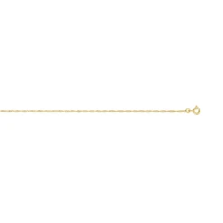 Chaine or 375 jaune maille singapour 45 cm