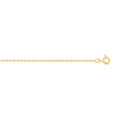 Chaine or 750 jaune massif maille forçat 40 cm