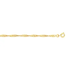 Chaine plaqué or maille singapour 55 cm