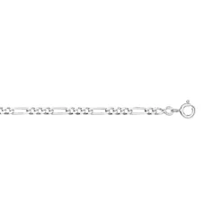 Chaîne argent 925 maille cheval alternée triple 50 cm