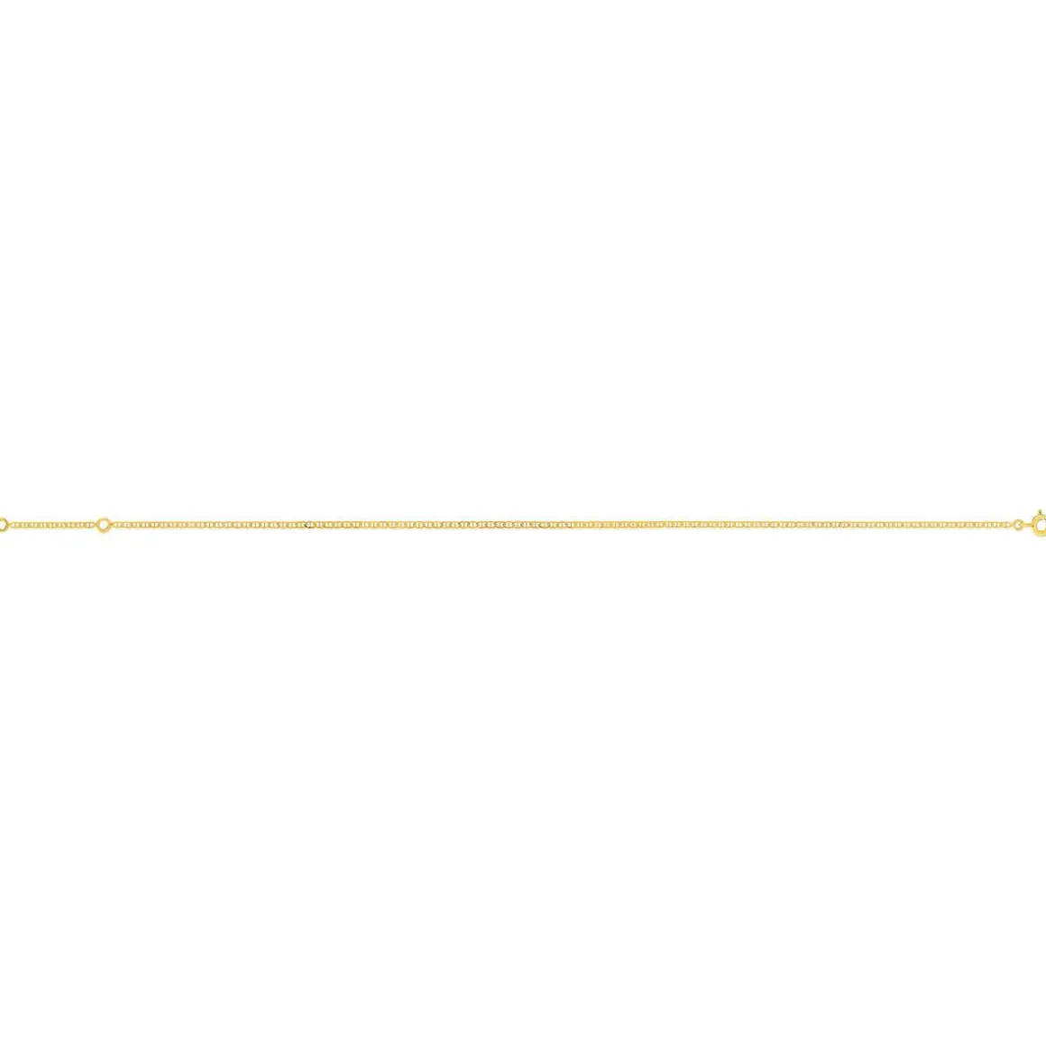 Chaîne de cheville or 375 jaune maille marine 25 cm