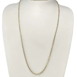 Chaîne d'occasion or 750 jaune maille forçat 58.5 cm