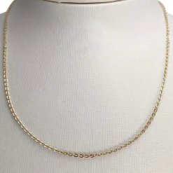 Chaîne d'occasion or 750 jaune maille forçat 41.5 cm
