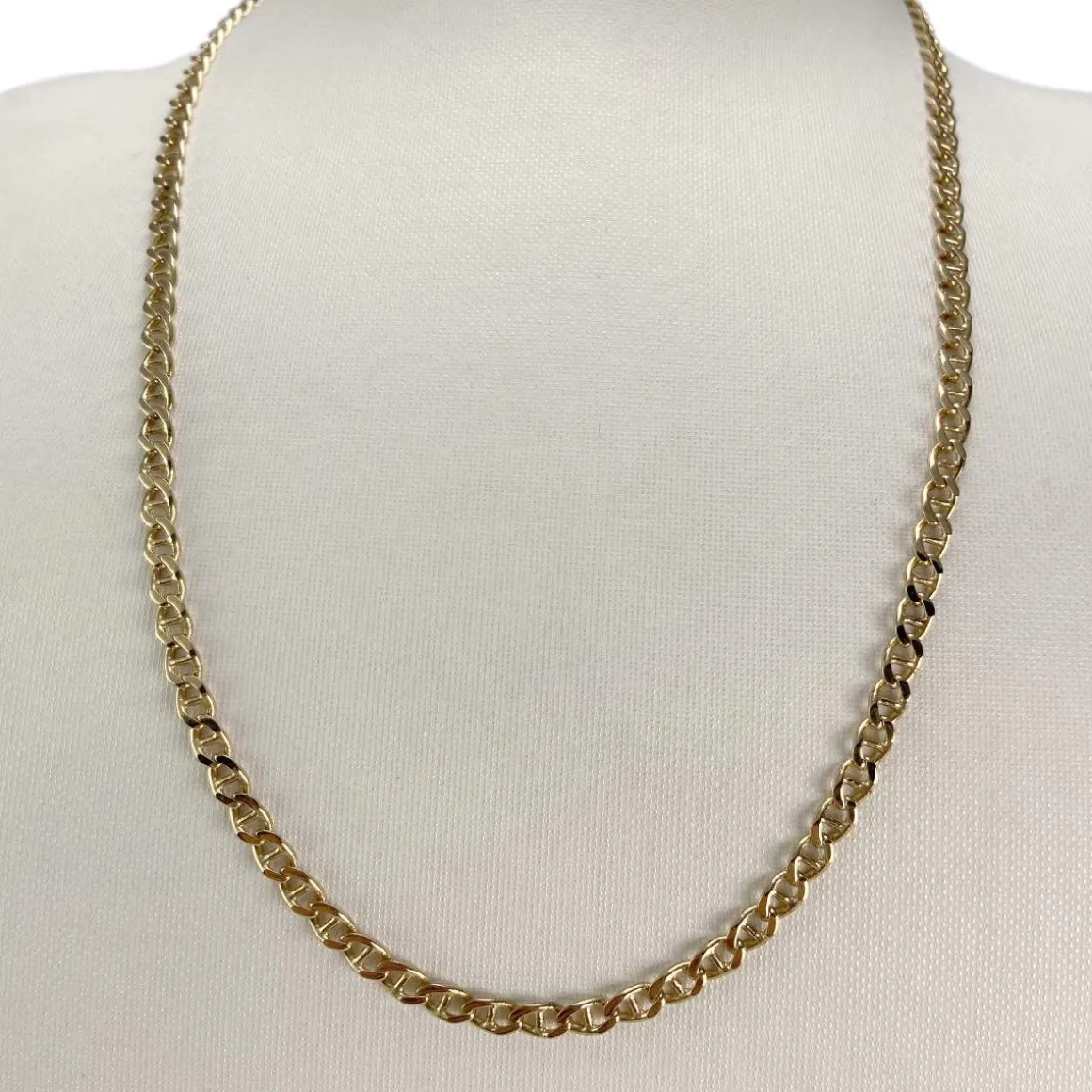 Chaîne d'occasion or 750 jaune maille marine 51,5 cm