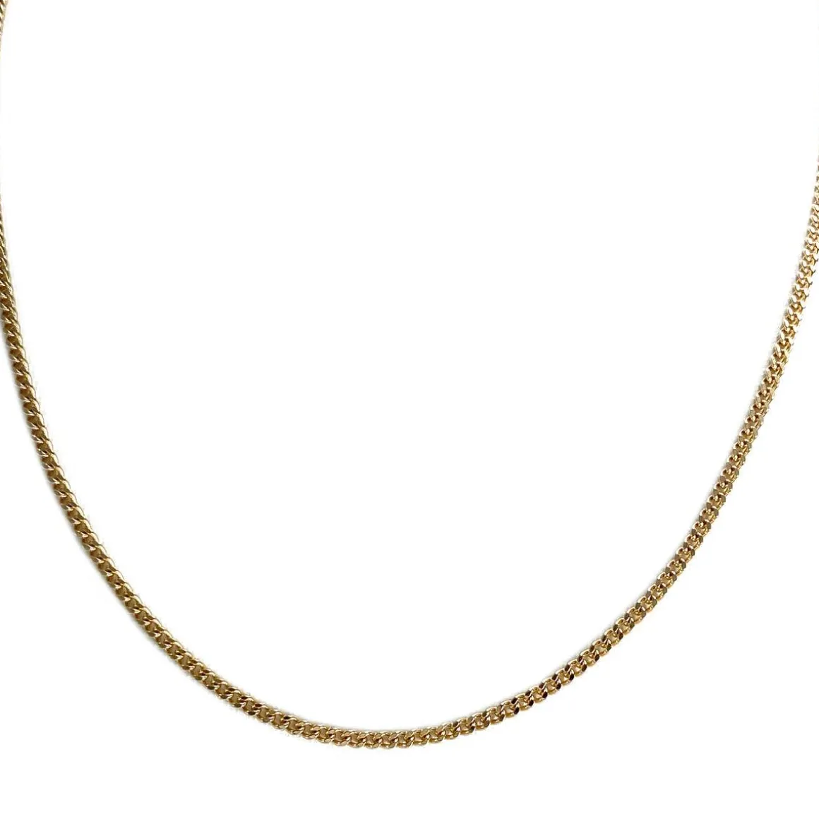 Chaîne d'occasion or 750 jaune maille gourmette 46 cm