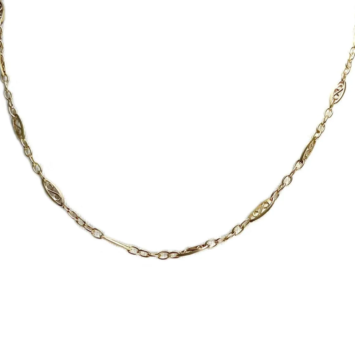 Chaîne d'occasion or 750 jaune maille filigrane 41,5 cm