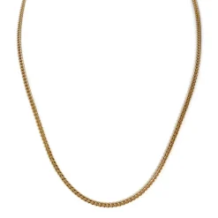 Chaîne d'occasion or 750 jaune maille gourmette 51 cm